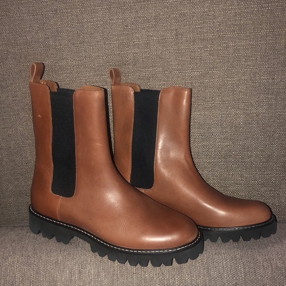 NEW J.crew Gwen Chelsea Boots Booties Womens brown BA187 $278 - Picture 2 of 3